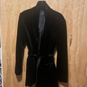 INC International Concepts Black Velvet Blazer